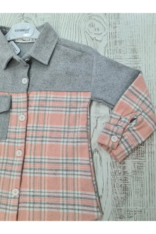 Ekose Oduncu Unisex Ko'ylak-somon - 2