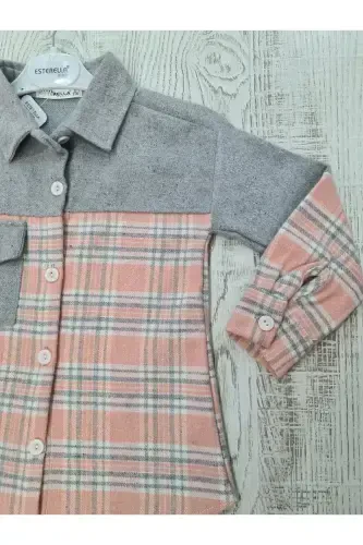 Ekose Oduncu Unisex Ko'ylak-somon - ESTERELLA (1)