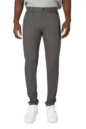 Plaid&Plain Men's Skinny Stretchy Khaki Pants Colored Pants Slim Fit Slacks Tapered Trousers - 5