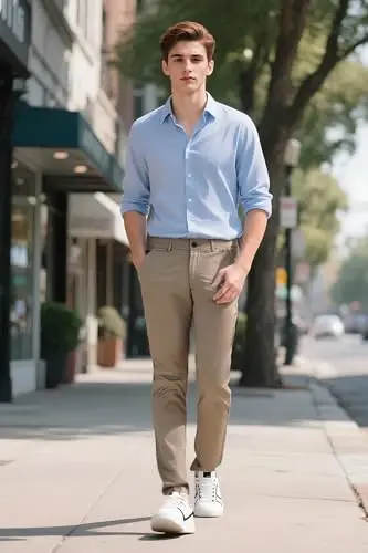 Plaid&Plain Men's Skinny Stretchy Khaki Pants Colored Pants Slim Fit Slacks Tapered Trousers - 6