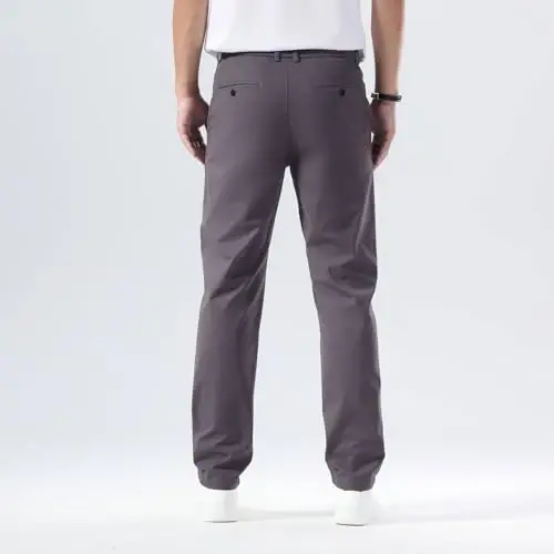 Plaid&Plain Men’s Slim Fit Khaki Pants Men’s Tapered Chino Pants - PLAID&PLAIN (1)