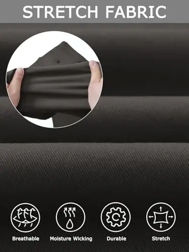 Plaid&Plain Men’s Slim Fit Khaki Pants Men’s Tapered Chino Pants - 4