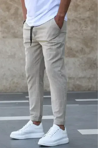 Ekoseli Bej Jogger Mad4081-Krem - 4