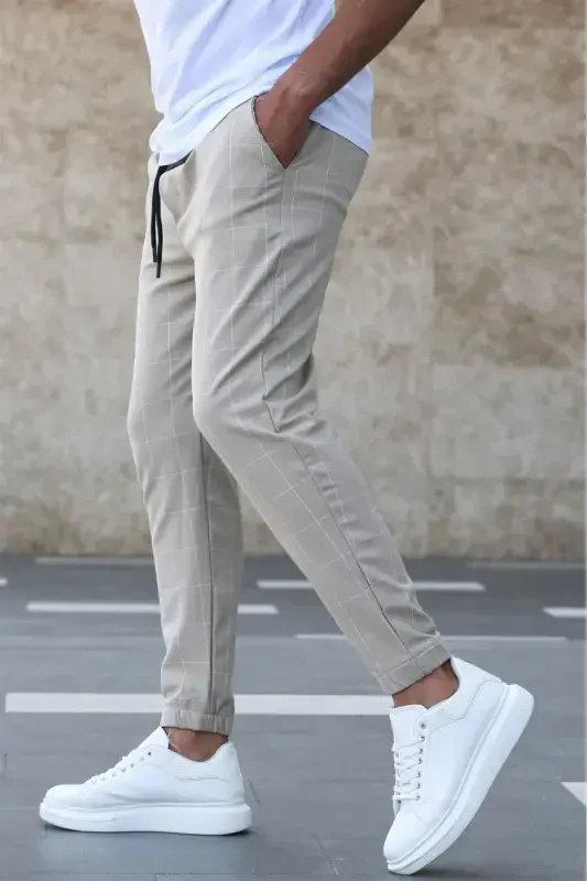 Ekoseli Bej Jogger Mad4081-Krem - 5