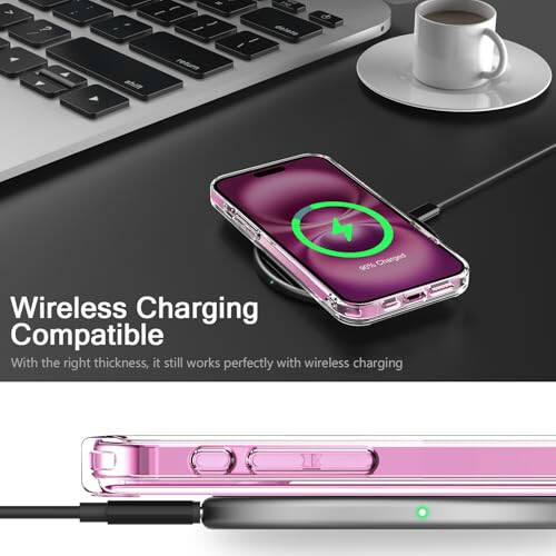 Ekran himoyasi va yaxshilangan kamera muhofazasi bilan iPhone 16 учун bicol, Qizlar va ayollar uchun zamonaviy dizaynlari bilan kristalda toza qopqoqli, yupqa mos himoyalovchi telefon qopqog'i 6,1” Blooming Wildflower - 4