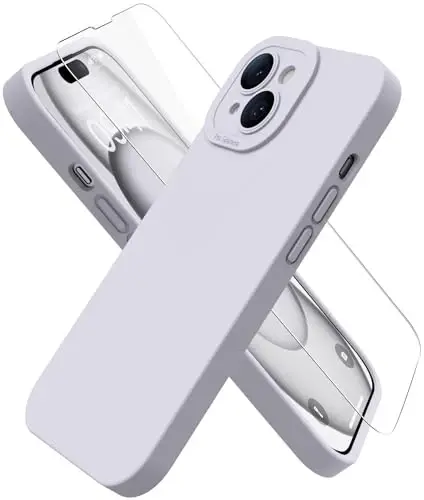 Magnetic for iPhone 15 Case with Screen Protector - Wireless Charging Compatible - Upgraded Camera Protection - Silicone Shockproof Protective Phone Case for iPhone 15 6.1