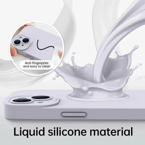 Magnetic for iPhone 15 Case with Screen Protector - Wireless Charging Compatible - Upgraded Camera Protection - Silicone Shockproof Protective Phone Case for iPhone 15 6.1