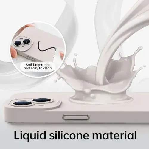 Magnetic for iPhone 15 Case with Screen Protector - Wireless Charging Compatible - Upgraded Camera Protection - Silicone Shockproof Protective Phone Case for iPhone 15 6.1