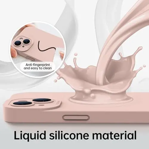 Magnetic for iPhone 15 Case with Screen Protector - Wireless Charging Compatible - Upgraded Camera Protection - Silicone Shockproof Protective Phone Case for iPhone 15 6.1