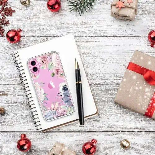 bicol for iPhone 16 Plus Case with Screen Protector, Enhanced Camera Protection, Crystal Acrylic Clear with Fashionable Designs for Girls Women, Slim Fit Protective Phone Cover, Colorful Succulents - 6