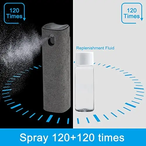 Screen Cleaner Touchscreen Mist Spray, walrfid Cleaning Kit for Electronic Smart Phone TV, Laptop, Tablet, PC, Computer Monitor LCD Flat Screens, Eyeglasses, Compatible with iPhone iPad MacBook Pro - 5
