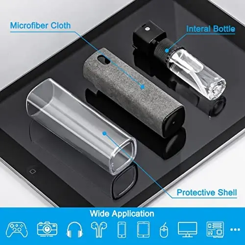 Screen Cleaner Touchscreen Mist Spray, walrfid Cleaning Kit for Electronic Smart Phone TV, Laptop, Tablet, PC, Computer Monitor LCD Flat Screens, Eyeglasses, Compatible with iPhone iPad MacBook Pro - 2