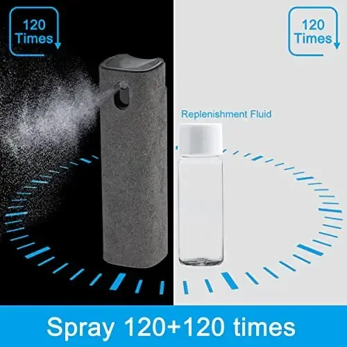 Screen Cleaner Touchscreen Mist Spray, walrfid Cleaning Kit for Electronic Smart Phone TV, Laptop, Tablet, PC, Computer Monitor LCD Flat Screens, Eyeglasses, Compatible with iPhone iPad MacBook Pro - 5