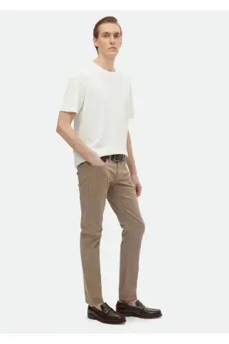 Ekru Bisiklet Yaka Düz Örgü Triko-Ekru - RAMSEY (1)