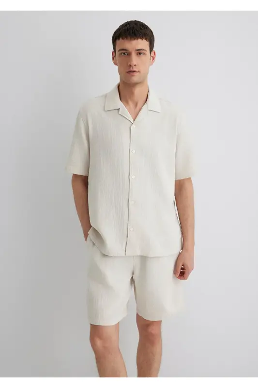 Ekru Gömlek Regular Fit / Normal Kesim 0211532-70134-Bej - 2