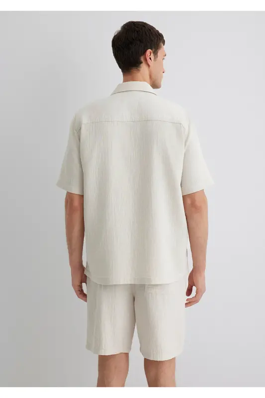 Ekru Gömlek Regular Fit / Normal Kesim 0211532-70134-Bej - 4