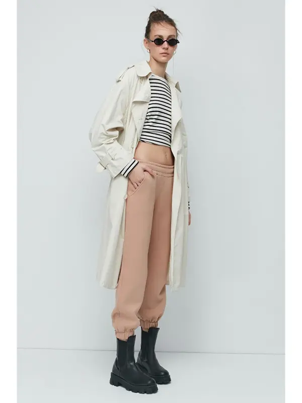 Ekru Jogger Eşofman Altı 906 Krem-Ekru - 1