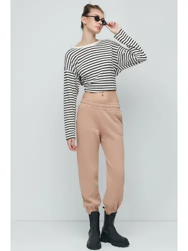 Ekru Jogger Eşofman Altı 906 Krem-Ekru - 3