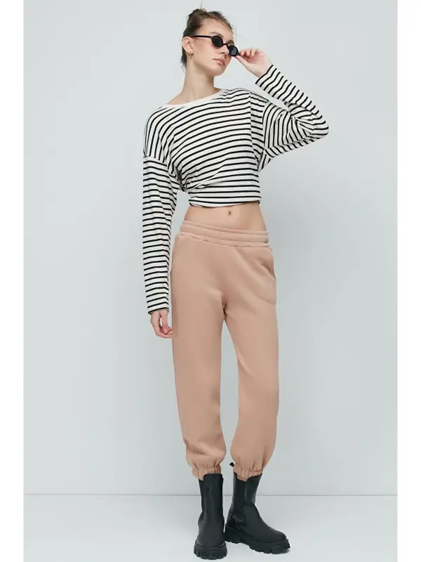 Ekru Jogger Eşofman Altı 906 Krem-Ekru - 3