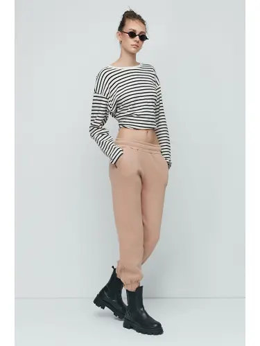 Ekru Jogger Eşofman Altı 906 Krem-Ekru - 5