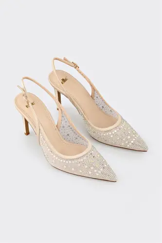 Ekru Kadın Topuklu Ayakkabı - Ekru - ELLE SHOES (1)
