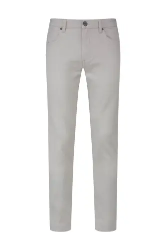 Ekru Rahat Kesim 5 Cep Kanvas Pantolon - Ekru - 1