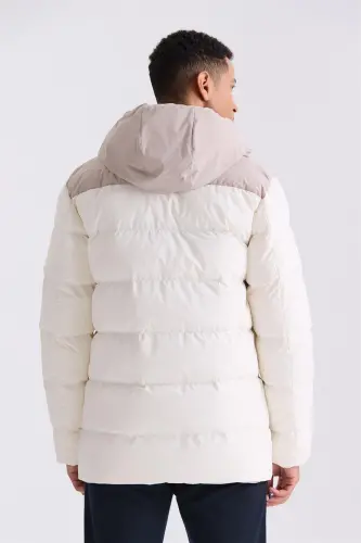 Ekru rangda shinelli qulaylikka moslashuvchan kaput va choʻntakli tungi koʻylagi - 4