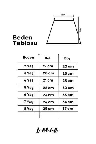 Ekru rangli kapalak aplikli qiz bolalar uchun tul yubka - Pauline - 3