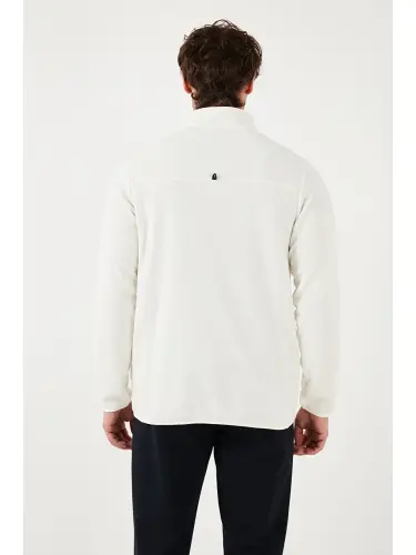 Ekru Slim Fit Anti-Pilling Tüylenme Yapmayan Bato Yaka Kışlık Şardonlu Erkek Polar 5906001-Ekru - 6
