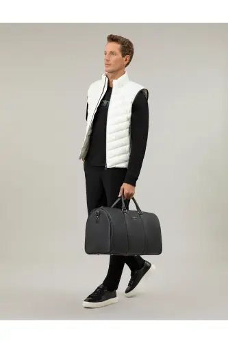 Ekru Slim Fit İnce Kapitone Mont Yelek 50273110-VR019 - Ekru - 1