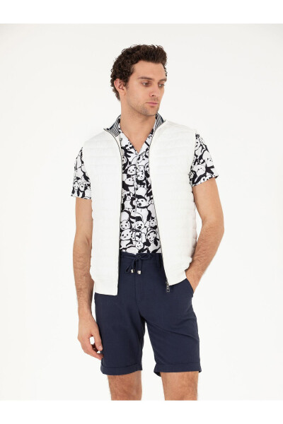 Ekru İnce Kapitone Mont Yelek 50266444-VR019 - 1