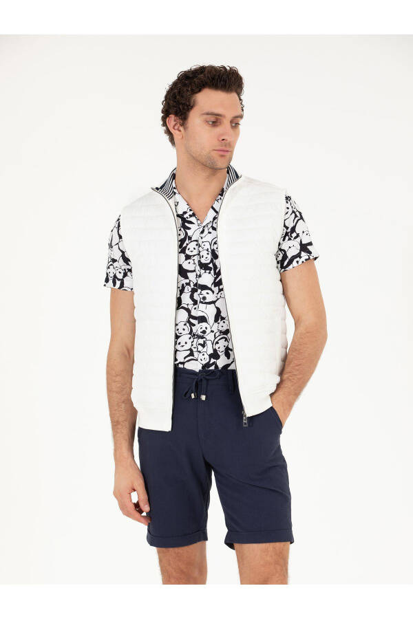 Ekru İnce Kapitone Mont Yelek 50266444-VR019 - 1