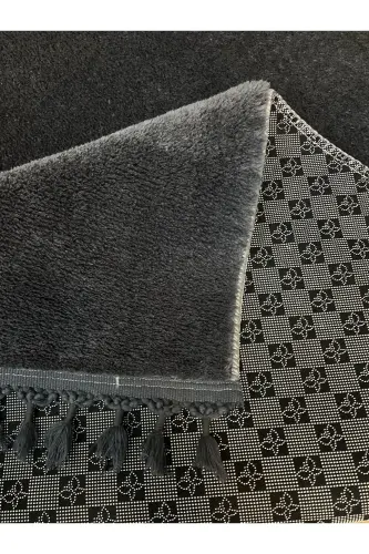 Ekstra Puffy Peluş Ultra Yumuşak Yıkanabilir Antrasit-Altın - 5