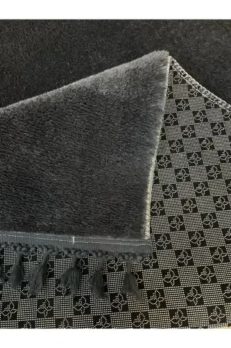 Экстра Puffy Плюш Ультра Мягкий Моющийся Антрацит Круглый-АНТРАЦИТ - 3