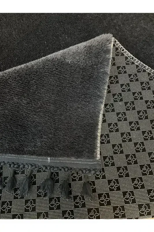 Экстра Puffy Плюш Ультра Мягкий Моющийся Антрацит Круглый-АНТРАЦИТ - 3