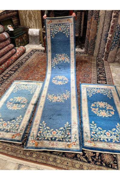 El Dokuma Çin İpek yolluk 3 Adet Mevcuttur Ebatı 303x70 - RD RAMAZAN DAĞ EL HALI SANATI (1)