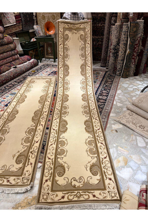 El Dokuma Velvet Yolluk İpek Yün Karışımı Birinci Sınıf Kalite İki adet mevcut Ebat 4x80/ 3x80-Kerem - 3