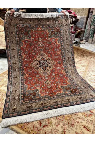 El Dokuma Kayseri Hacılar Dokuma Birinci Sınıf Kalite Kök Boya 1..20 - Kiremit - 4
