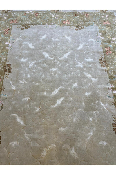 EL DOKUMA YERLİ UŞAK HALI - 203x305 - Krem - ŞİRVAN HALI (1)