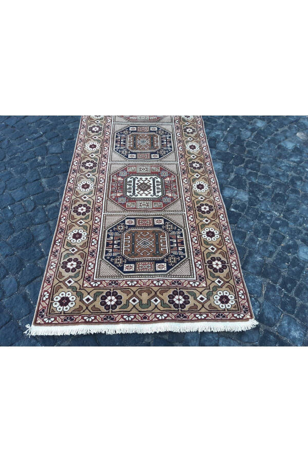 El Dokuması Yün Bünyan Sandıklı Halı Yolluk - 98x295 cm. - Rnr58 - R - 4