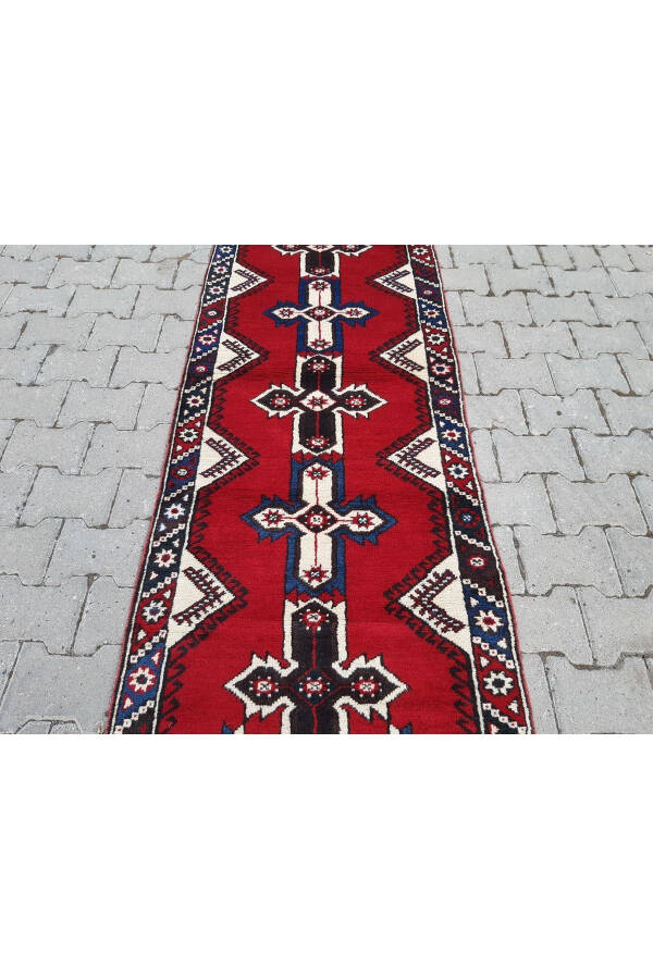 El Dokuması Yün Döşemealtı Halı Yolluk - 77x280 Cm- Rnr103 - R - 2