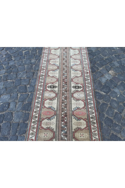 El Dokuması Yün Milas Halı Yolluk - 74x256 Cm- Rnr97 - R - 3