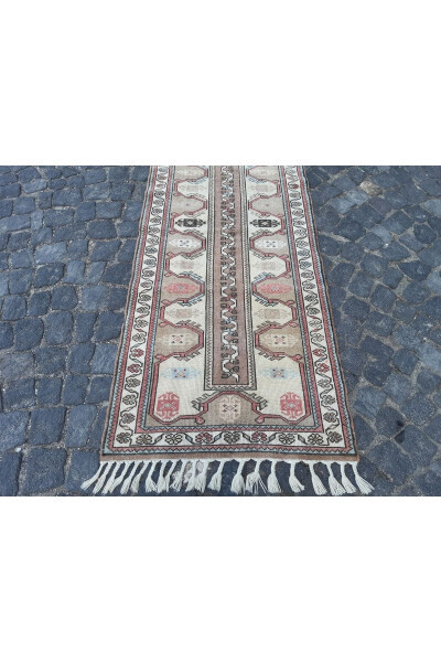 El Dokuması Yün Milas Halı Yolluk - 74x256 Cm- Rnr97 - R - 4