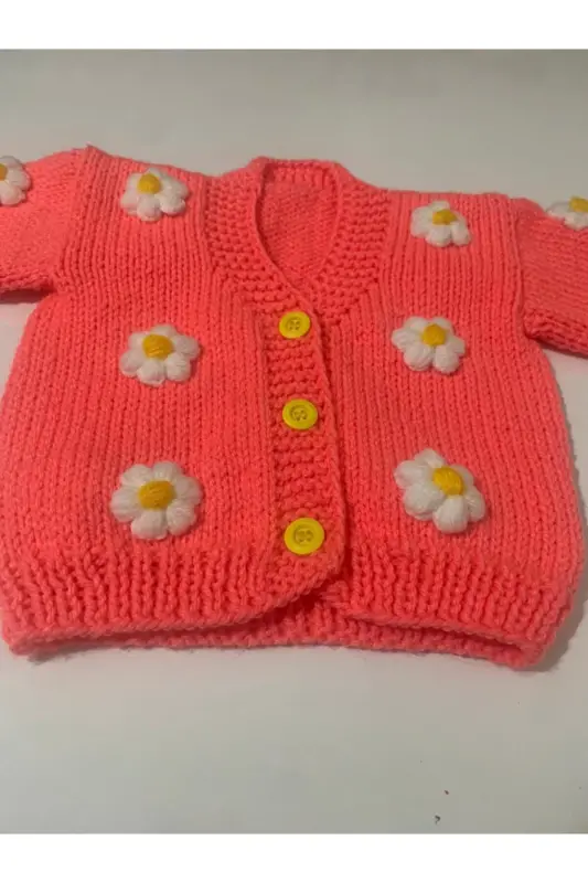 El Örgüsü Çiçekli Nar Çiçeğı Hırka-NAR ÇİÇEĞİ - 2