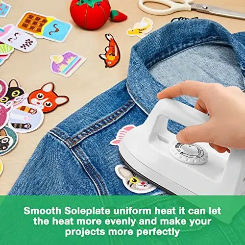 Mini Iron for Crafts Quilting, Travel Iron Household Iron Easy Iron Supplies Mini Electric Iron, Mini Heat Press Machine Sewing Sachine (White) - 4