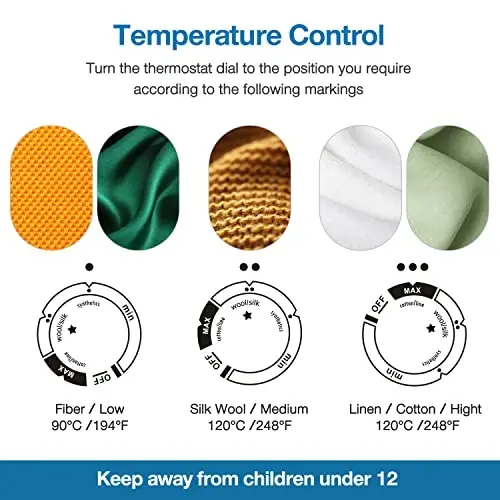 Generic Mini Iron for Crafts & Clothing, Travel & Home Use, 4-Level Temp Adjust, Purple - 7