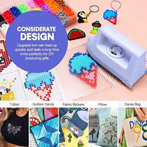 Mini Iron for Crafts and Quilting - Travel and Household Electric Heat Press Machine for Sewing Supplies (Purple) - 5