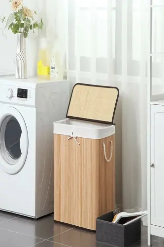 El Yapımı Bambu Katlanabilir Kirli Çamaşır Sepeti - bambu - CHERRY COLLECTION (1)