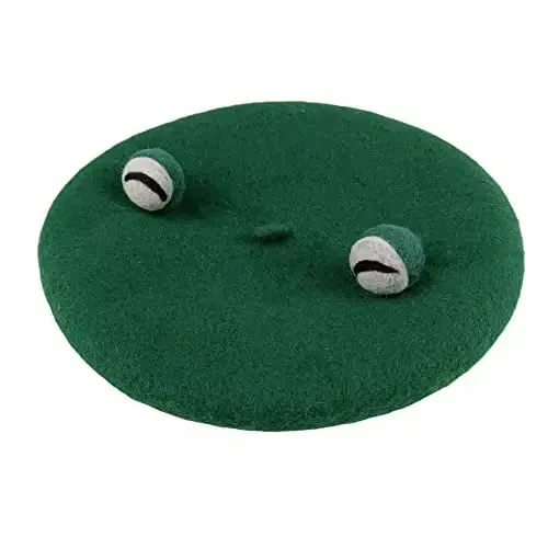 Zasy Wool Beret hat Handmade Wool Felt Cartoons Beanies French Women Girls Cap - 2