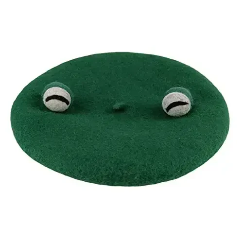 Zasy Wool Beret hat Handmade Wool Felt Cartoons Beanies French Women Girls Cap - 6